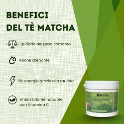 Aloha labs Tè Matcha PLUS Integratore Alimentare Drenante e Metabolico