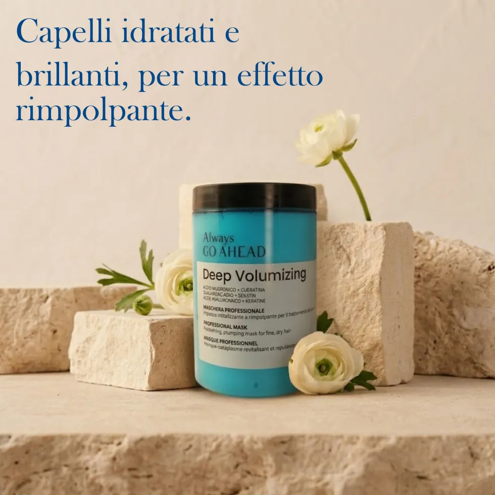 ALWAYS GO AHEAD Deep Volumizing Kit Shampoo e MascheraCapelli Fini e Disidratati