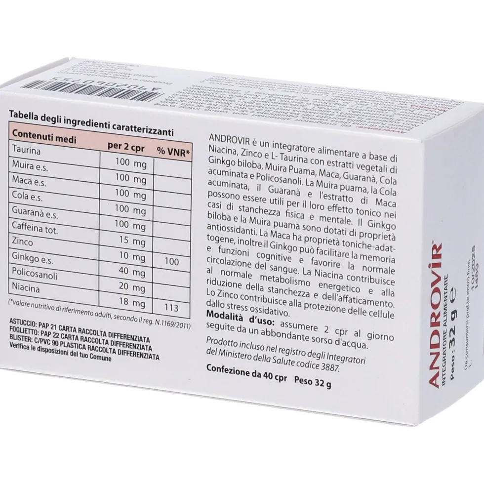 Androvir Ton 40 Compresse
