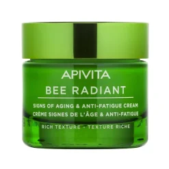 Apivita Bee Radiant Crema viso anti-età e antirughe per pelle luminosa - texture ricca + Face & Eye Foam 75 ml GRATIS