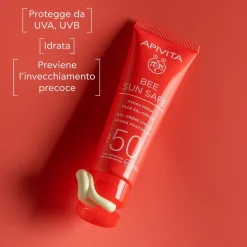 Apivita Bee Sun Safe Hydra Fresh Crema- Gel solare viso SPF50 texture leggera