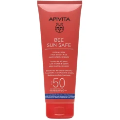 Apivita Bee Sun Safe Hydra Latte solare viso e corpo idratante SPF50 Texture leggera