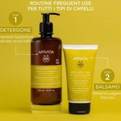 Apivita Frequent Use Shampoo Delicato per Uso Frequente, deterge delicatamente per capelli grassi