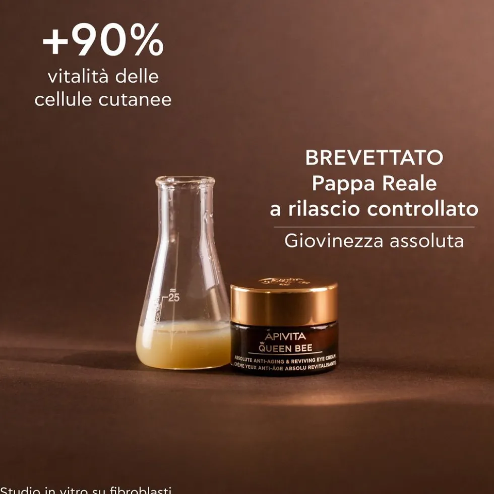 Apivita Queen Bee Crema Contorno Occhi Antietà Assoluta e Rivitalizzante per borse, occhiaie + Face & Eye Foam 75 ml GRATIS