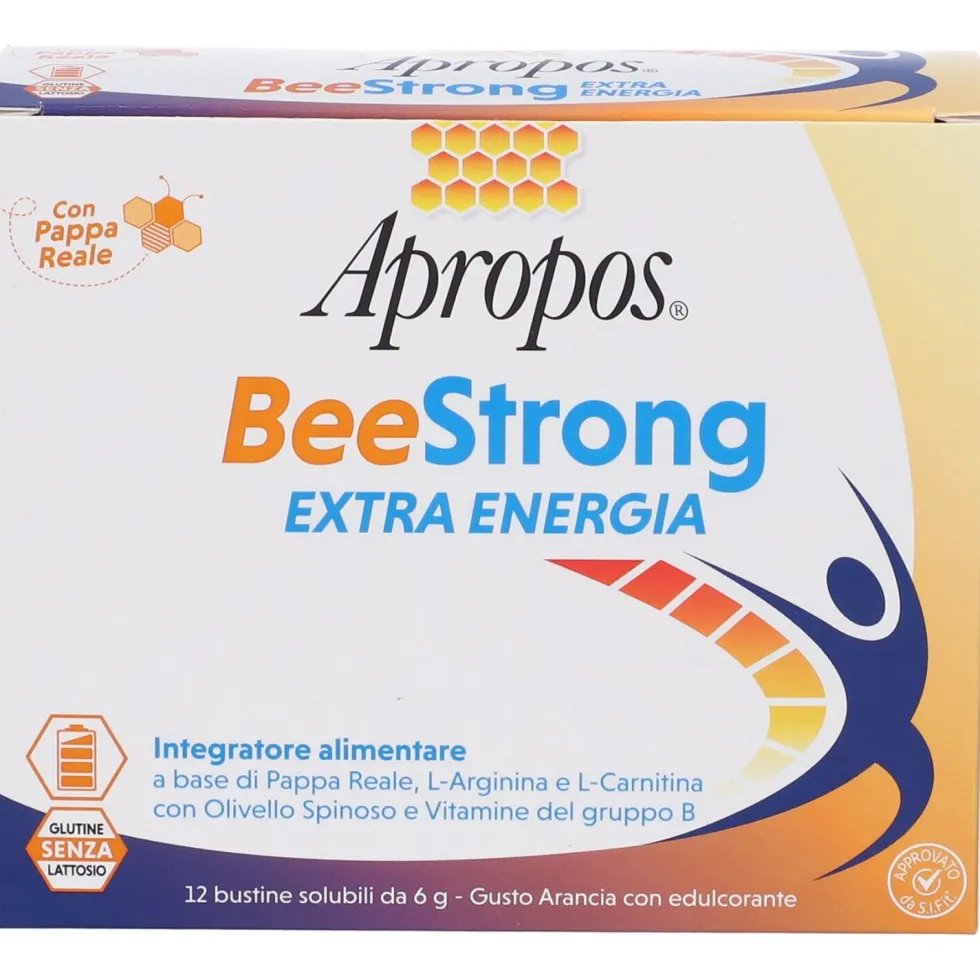 Apropos Beestrong Extra Energia Bustine Gusto Arancia