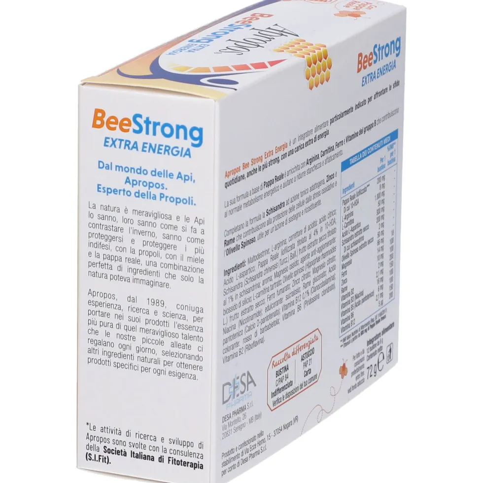 Apropos Beestrong Extra Energia Bustine Gusto Arancia