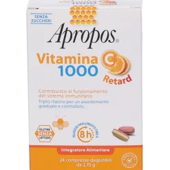 APROPOS VITAMINA C 1000 RETARD - SENZA ZUCCHERI - COMPRESSE DEGLUTIBILI