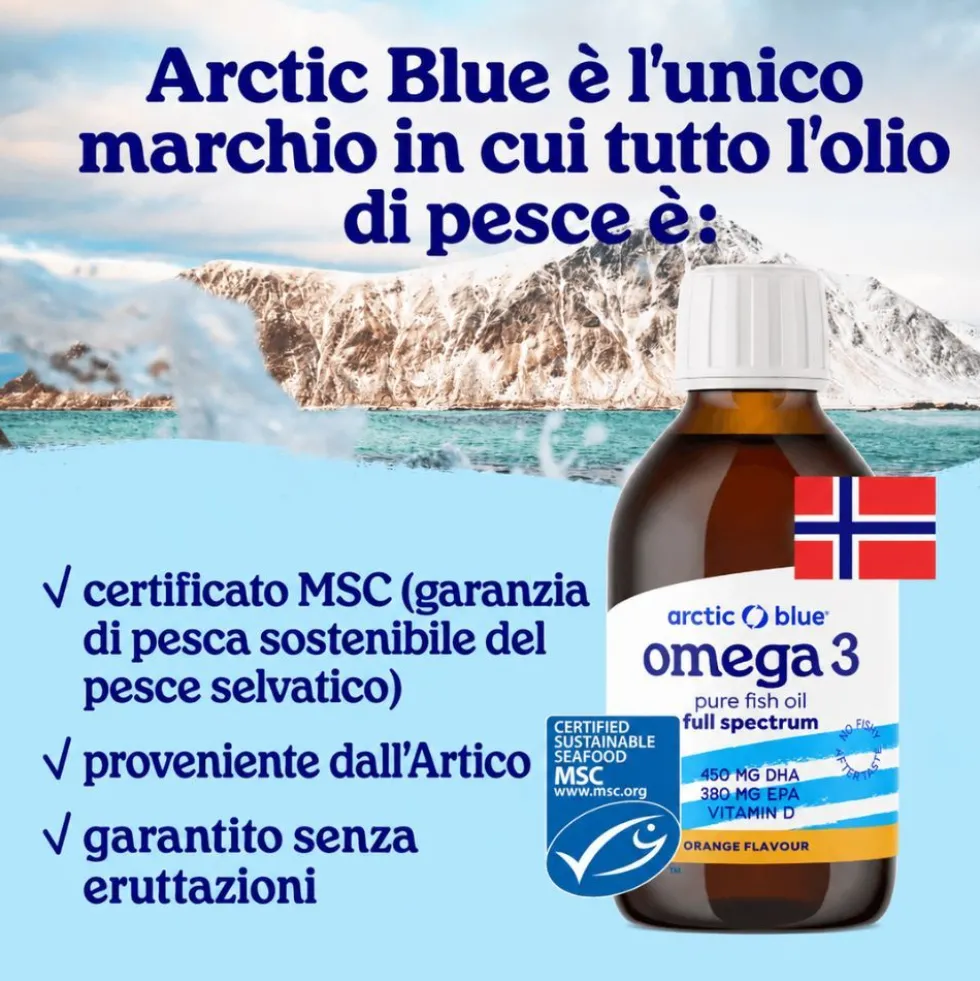 Arctic Blue Olio di Pesce Full Spectrum con Vitamina D