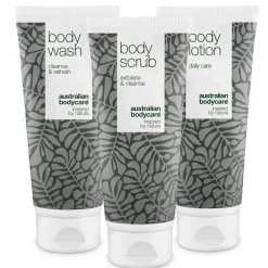 Australian Bodycare Tre prodotti per brufoli, pelle impura e punti neri su schiena e glutei