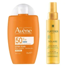 Avène Eau Thermale Ultra Fluido Invisibile SPF 50 + René Furterer Solaire Olio Solare Protettivo