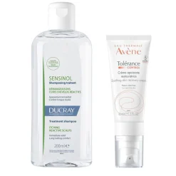 Avène Tolerance Control Crema Lenitiva Riequilibrante + Ducray Sensinol Shampoo Trattante