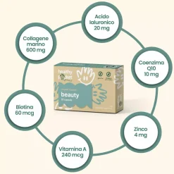 Beauty - Integratore per pelle a base di collagene acido ialuronico