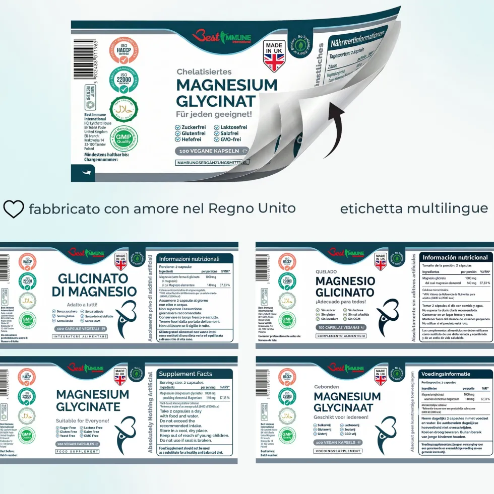 Best Immune Magnesio Glicinato 500 mg