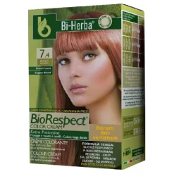 Bi-Herba Kit 7N Biondo 1 Emulsione Ossidante 60 Ml + 1 Colorante 60 Ml + 1 Trattamento Dopocolore 15 Ml