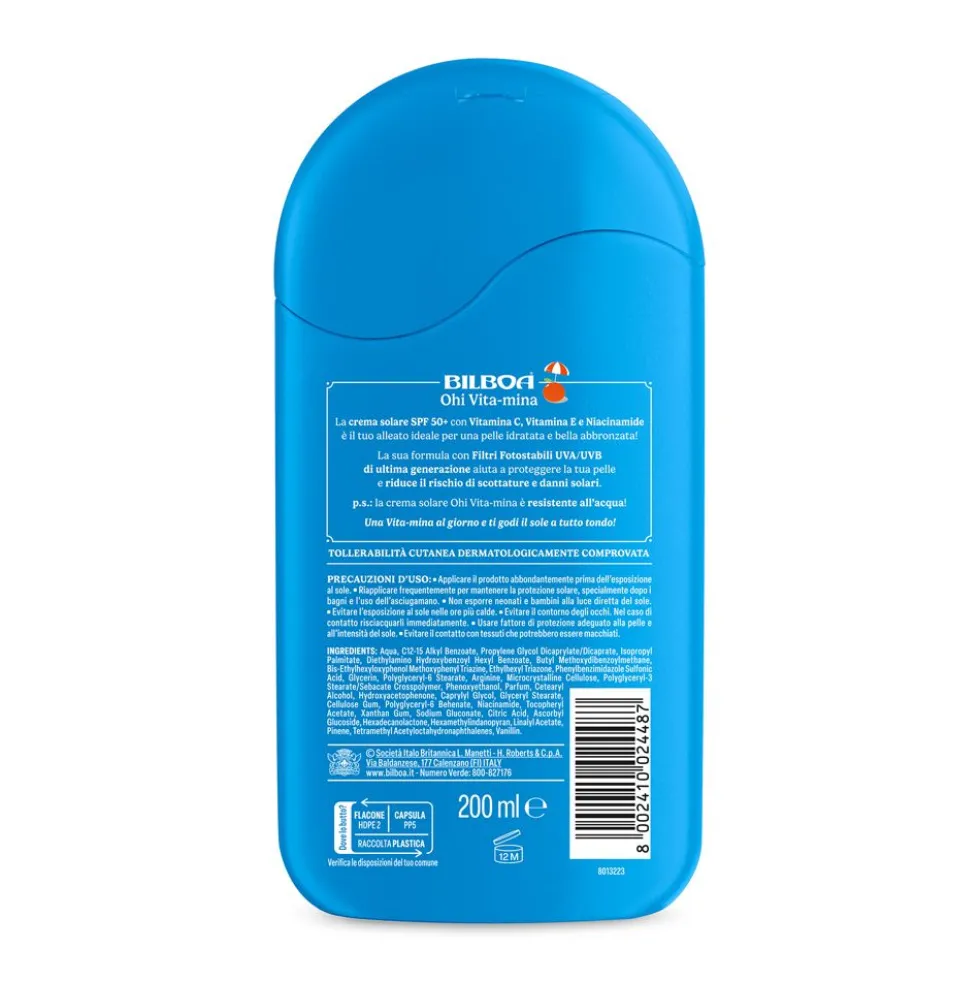 Bilboa Ohi Vita-mina Latte Solare SPF 30 con multivitamina