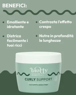 Biorly - Curly Support - MASCHERA per CAPELLI RICCI - Certificato BIO