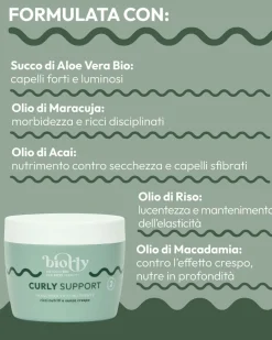 Biorly - Curly Support - MASCHERA per CAPELLI RICCI - Certificato BIO