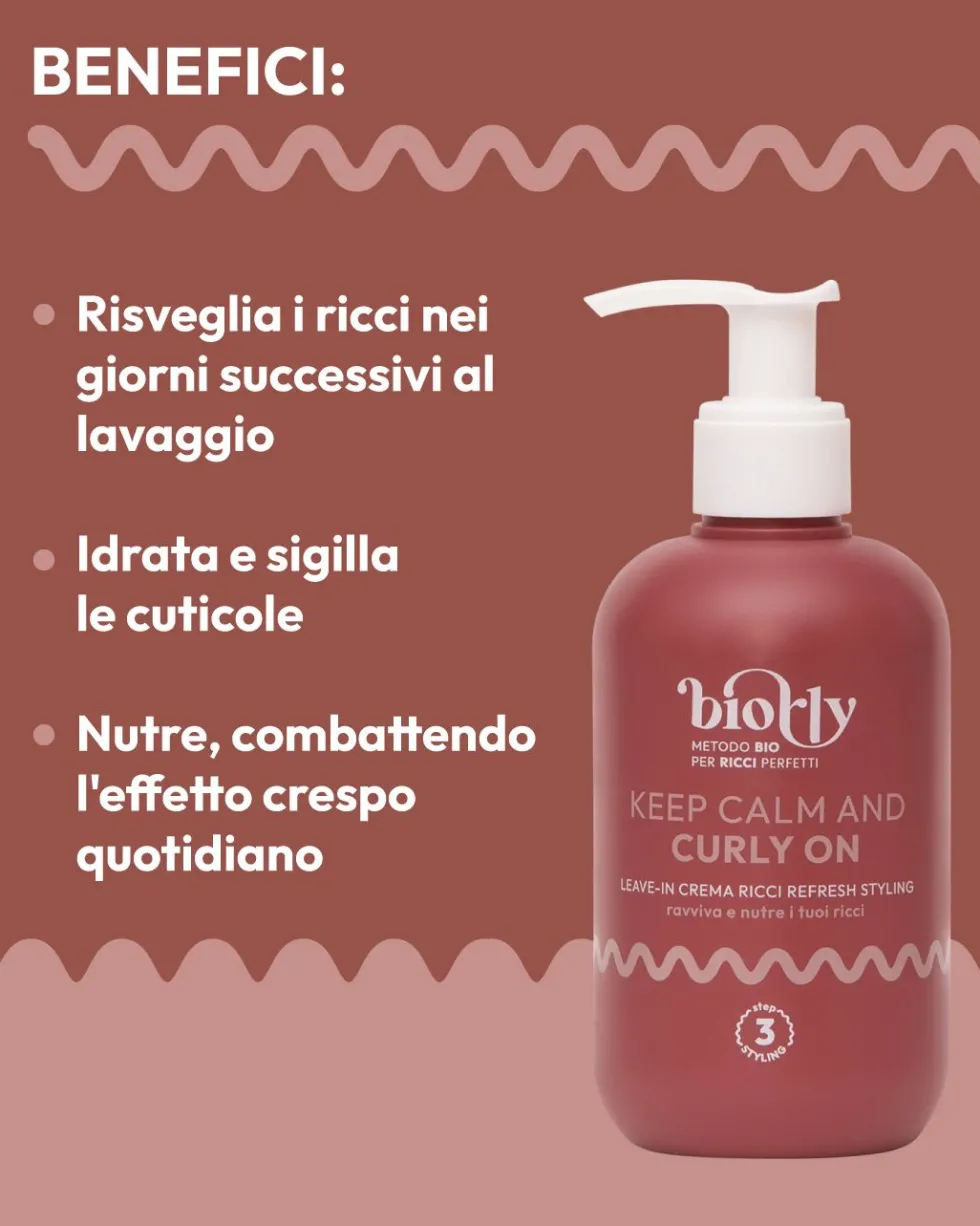 Biorly - Keep Calm And Curly On - STYLING per CAPELLI RICCI - Certificato BIO