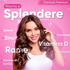 Biotina - Integratore per Capelli e Unghie, Fornitura 15 Mesi, con Cheratina e Zinco | Vitastrong
