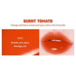 BLACK ROUGE Glow Bokki Tint GB02 Burnt Tomato – Tinta labbra brillante con effetto curativo