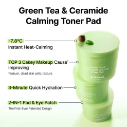 By Wishtrend Toner-Pads Lenitivi al Tè Verde e Ceramidi