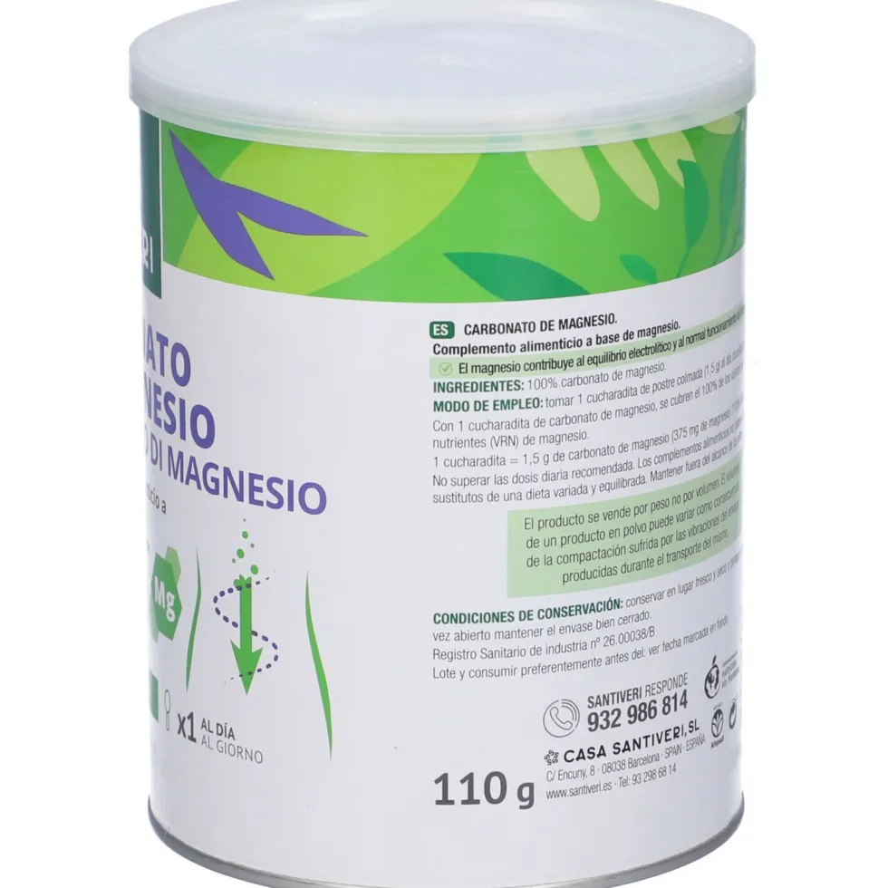 Carbonato Magnesio 110 G Santiveri