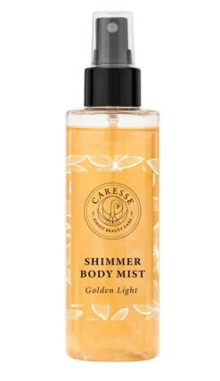 CARESSE shimmer body mist golden light