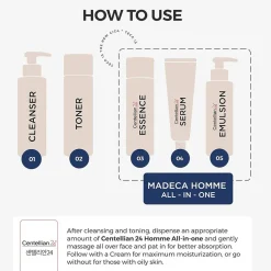 Centellian24 Madeca Uomo Tutto in Uno – lozione nutriente per uomo con Centella (TECA) e niacinamide