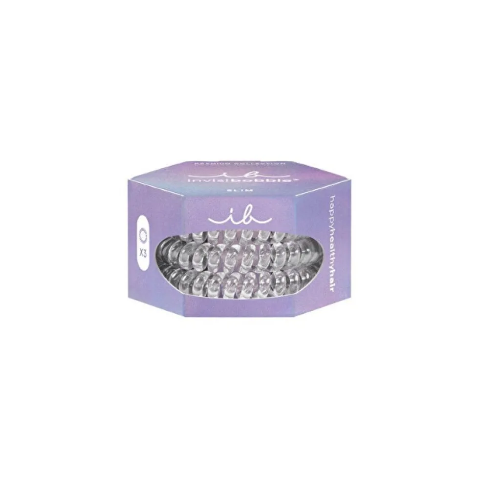 Cerchietto per capelli Slim Premium Crystal Clear 3 pezzi