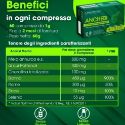 CISBANI PHARMA Anchebi - Integratore Alimentare per Capelli, Pelle ed Unghie con Biotina e Cheratina