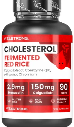 Colesterolo Lipid Complex – Scorta 3 Mesi | Riso Rosso Fermentato, Monacolina K, Q10 | Vitastrong