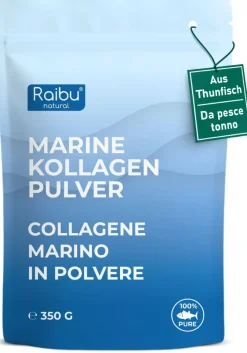 Collagene Marino Idrolizzato 10.000mg, Puro 100%, Integratore Pelle, Capelli e Ossa | RAIBU