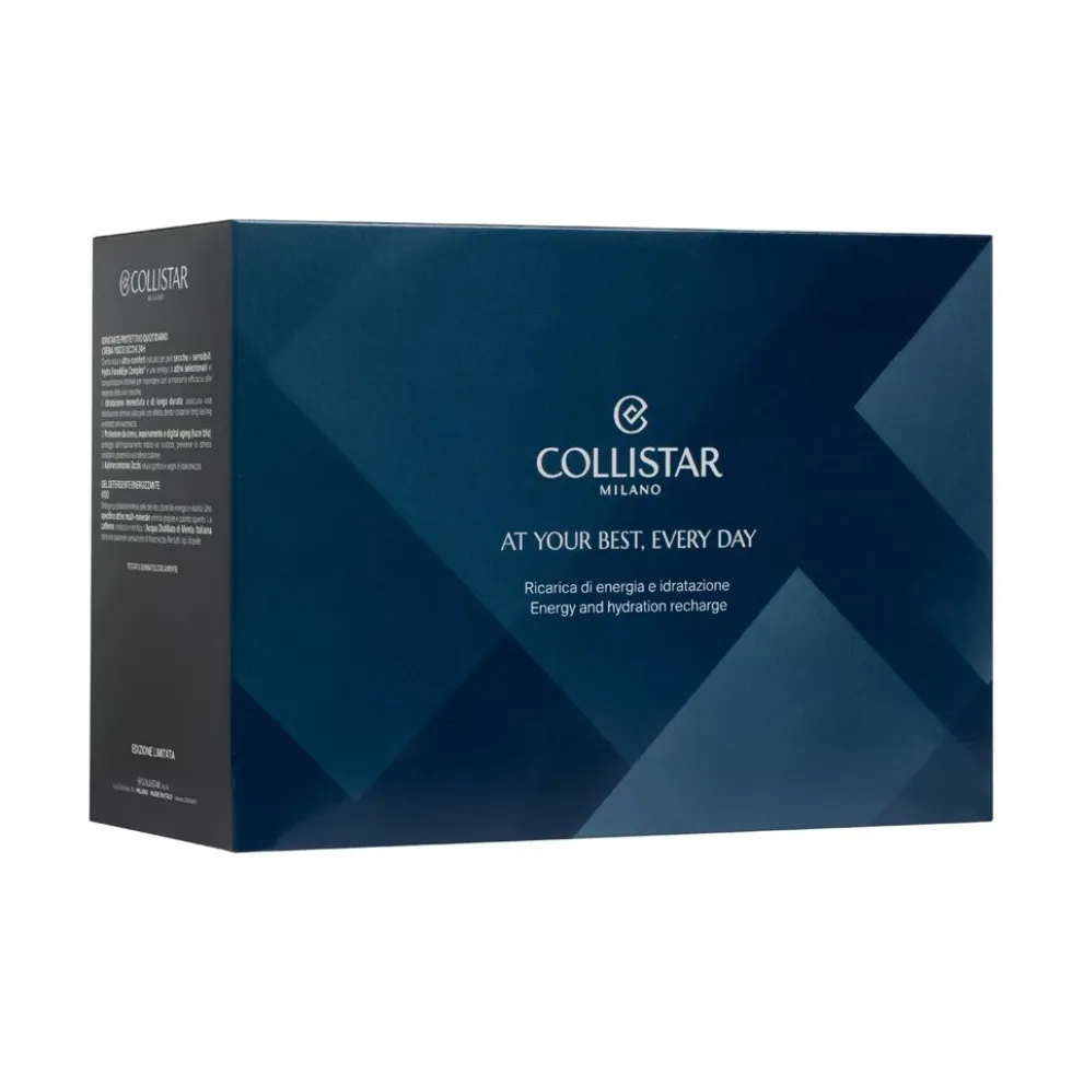 Collistar Cofanetto Idratante Protettivo Quotidiano 80ml + Gel Detergente Energizzante Viso 30ml + Pochette