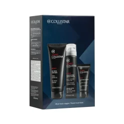 Collistar Cofanetto Must Have Viaggio Uomo Gel Doccia Tonificante 100ml +Schiuma da Barba 75ml + Gel Detergente Energizzante Viso 30ml