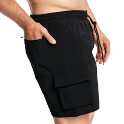Costume da bagno uomo Cargo nero con tasche