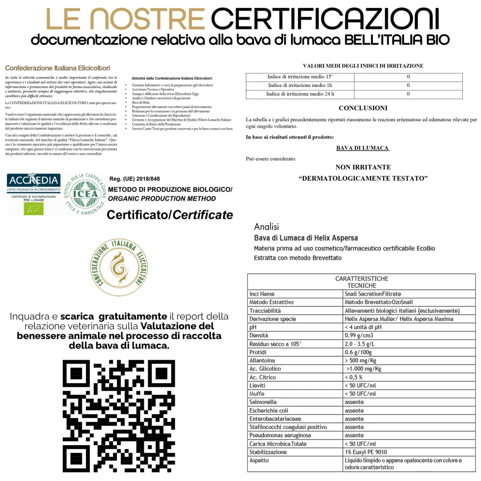 Crema Viso Bava di Lumaca 80% 100ml