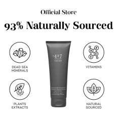 417 Dead Sea Cosmetics Shampoo corpo e capelli per uomo con burro di karité e aloe vera, 8,4 oz