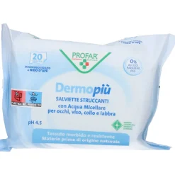 Dermo Piu' Salviettine Struccanti 20 Pezzi Profar