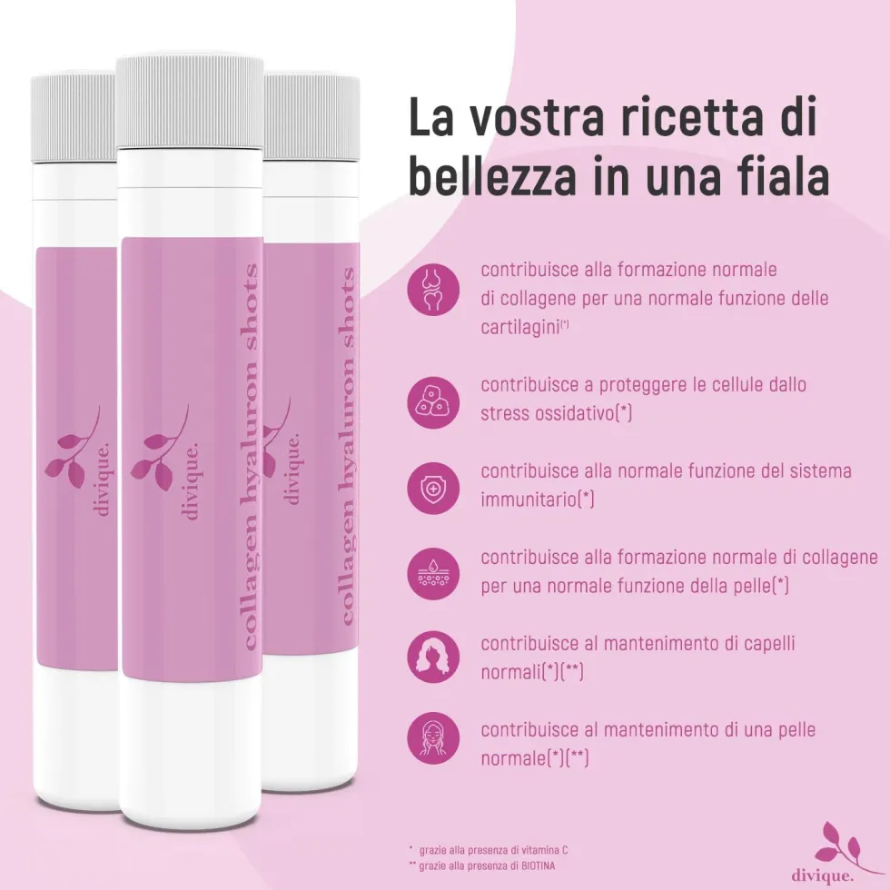 Divique Collagene + Acido Ialuronico – Fiale da bere
