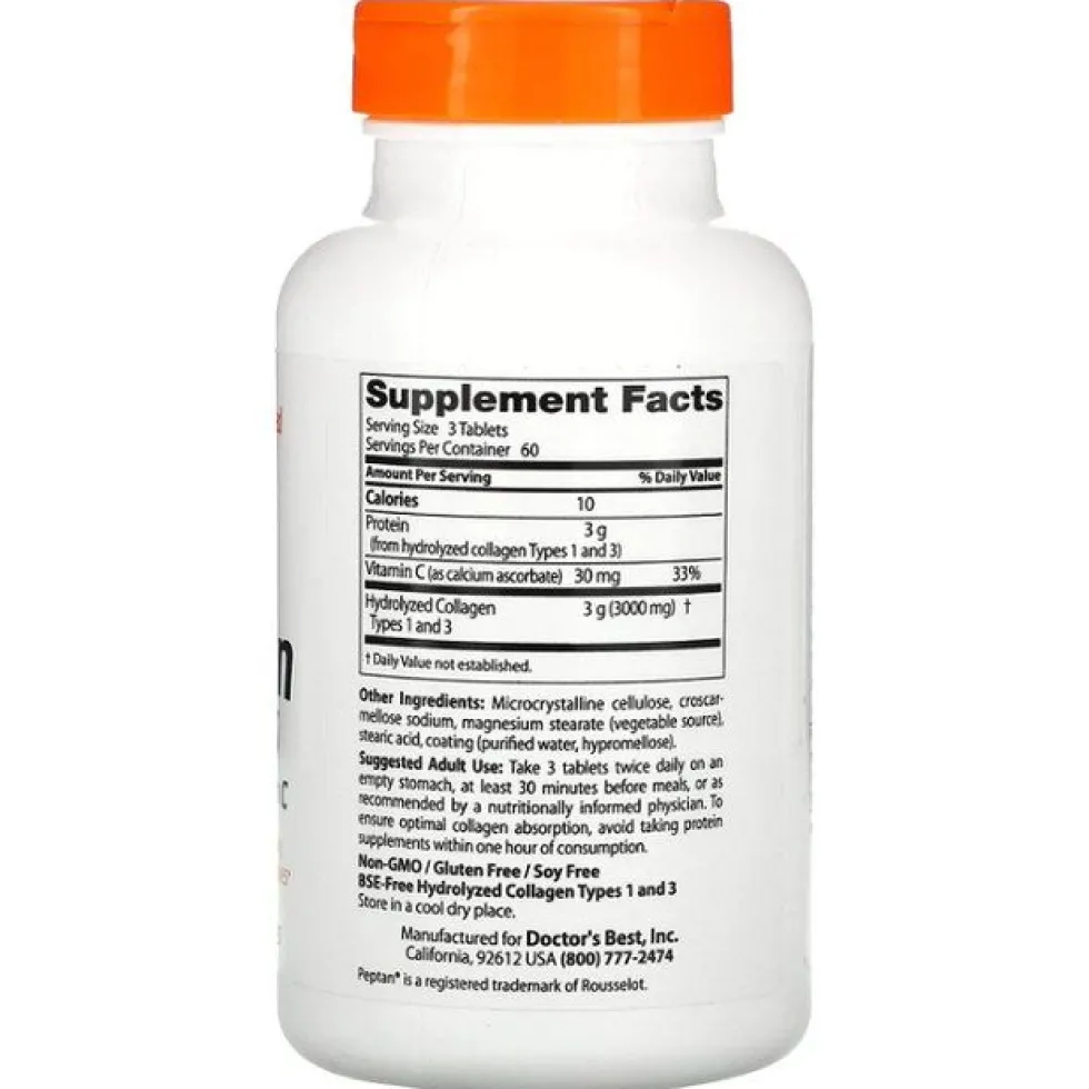 DOCTOR'S BEST Collagene di tipo 1 e 3 1000 mg
