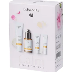 Dr Hauschka Discovery Kit Rituale Calmante Latte Detergente + Crema alla Rosa + Lozione Tonificante + Siero Notte