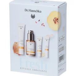 Dr Hauschka Discovery Kit Rituale Idratante Crema Detergente + Crema alla Cotogna + Lozione Tonificante + Siero Notte