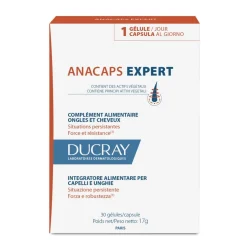 Ducray Anacaps Expert Integratore alimentare per capelli 30 capsule - situazione persistente - Risparmia il 10% con il codice: pierre1026