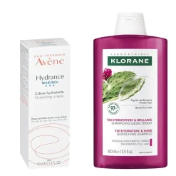 Eau Thermale Avène Hydrance Crema Ricca Idratante + Klorane Shampoo idratante e illuminante al Fico d’India