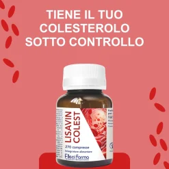 Elleci Farma Lisavin Colest - Riso Rosso Fermentato, CoQ10 per il Colesterolo