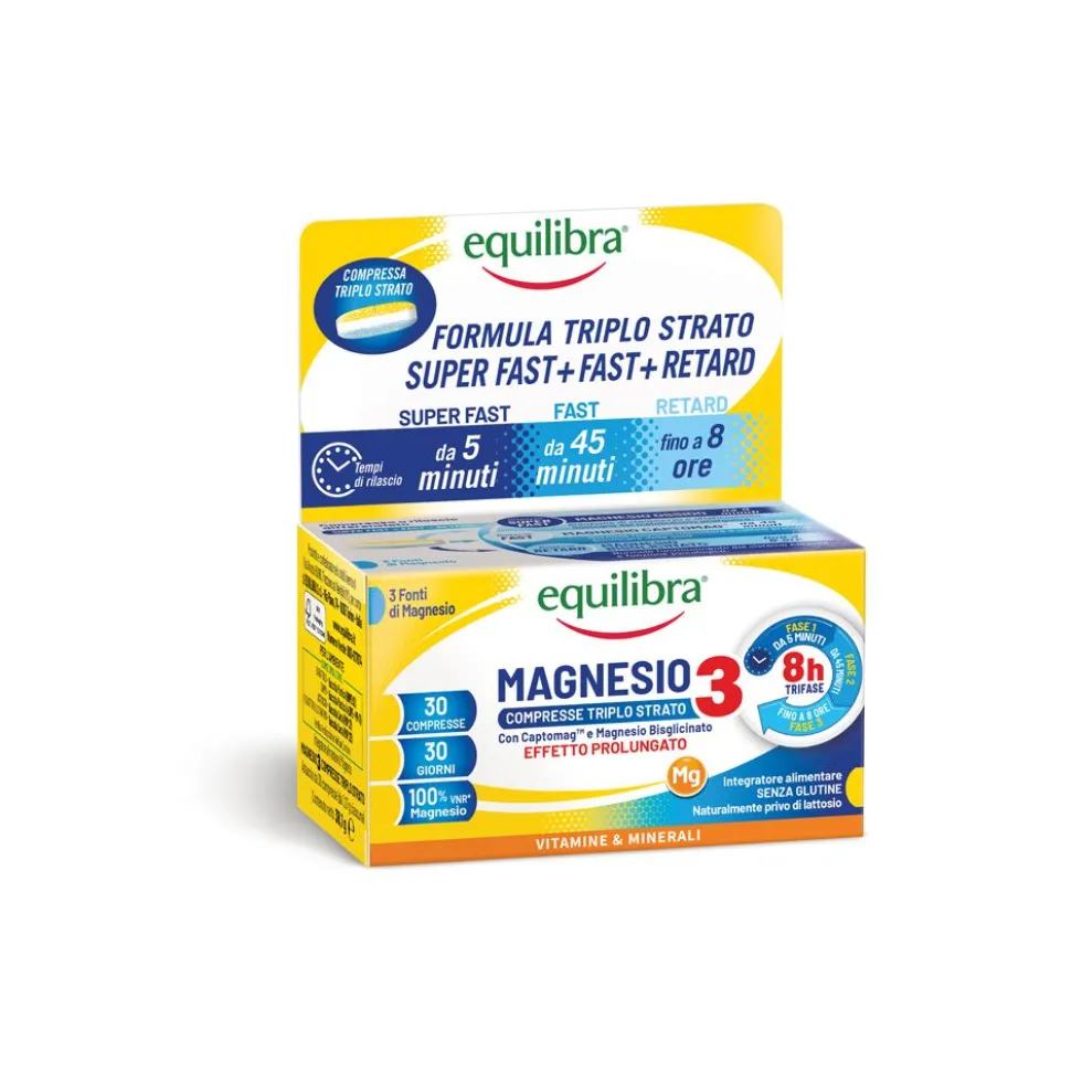 Equilibra Magnesio 3 Compresse Triplostrato - Risparmia il 10% con il codice: equilibra1026