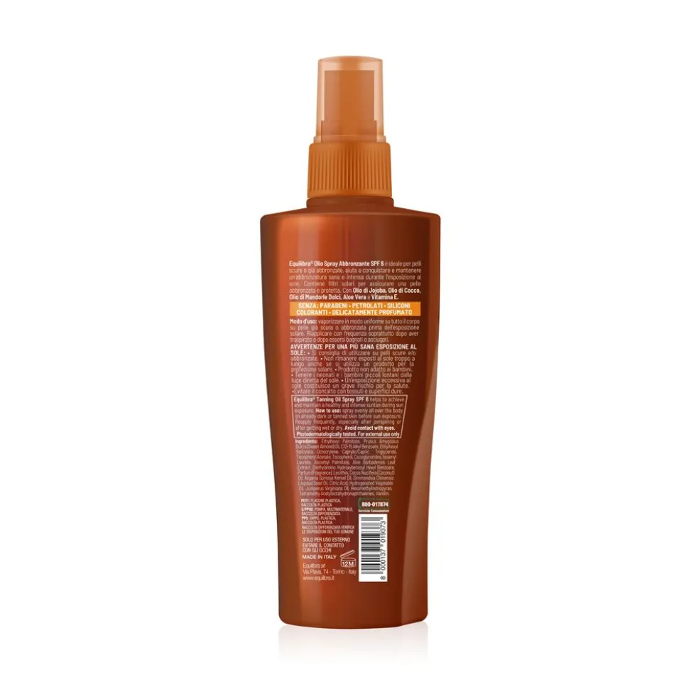 Equilibra Olio Spray Abbronzante SPF6 - Risparmia il 10% con il codice: equilibra1026