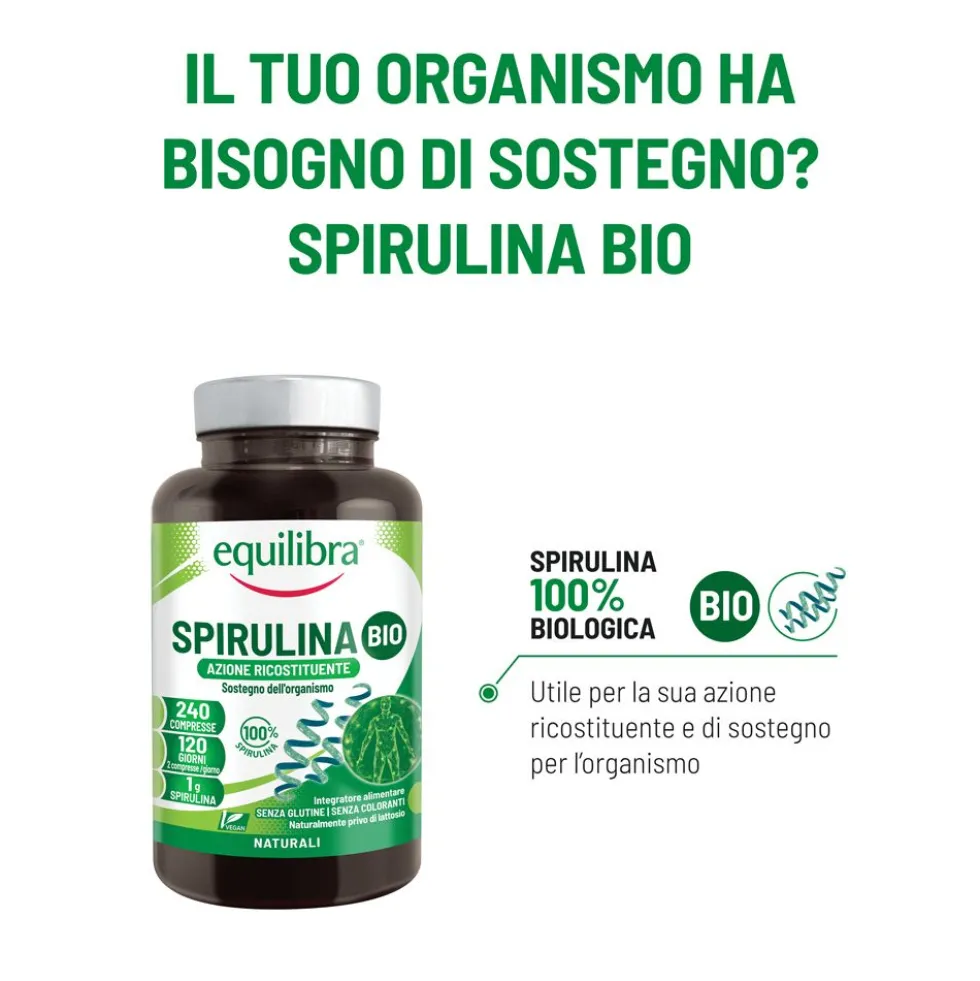 Equilibra Spirulina Bio 240 Compresse - Risparmia il 10% con il codice: equilibra1026