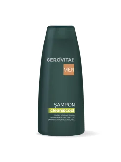 Gerovital Men Clean & Cool Shampoo Uso Quotidiano con Provitamina B5 e Mentolo, 400 ml
