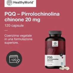 HealthyWorld PQQ – Pyrrolochinolinchinone 20 mg